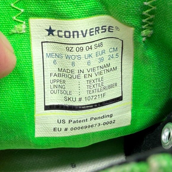 Converse All Star CT Double Tongue Ox Shoes Women's Size 8 Neon Green Athletic - Picture 12 of 12